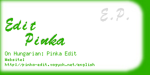 edit pinka business card